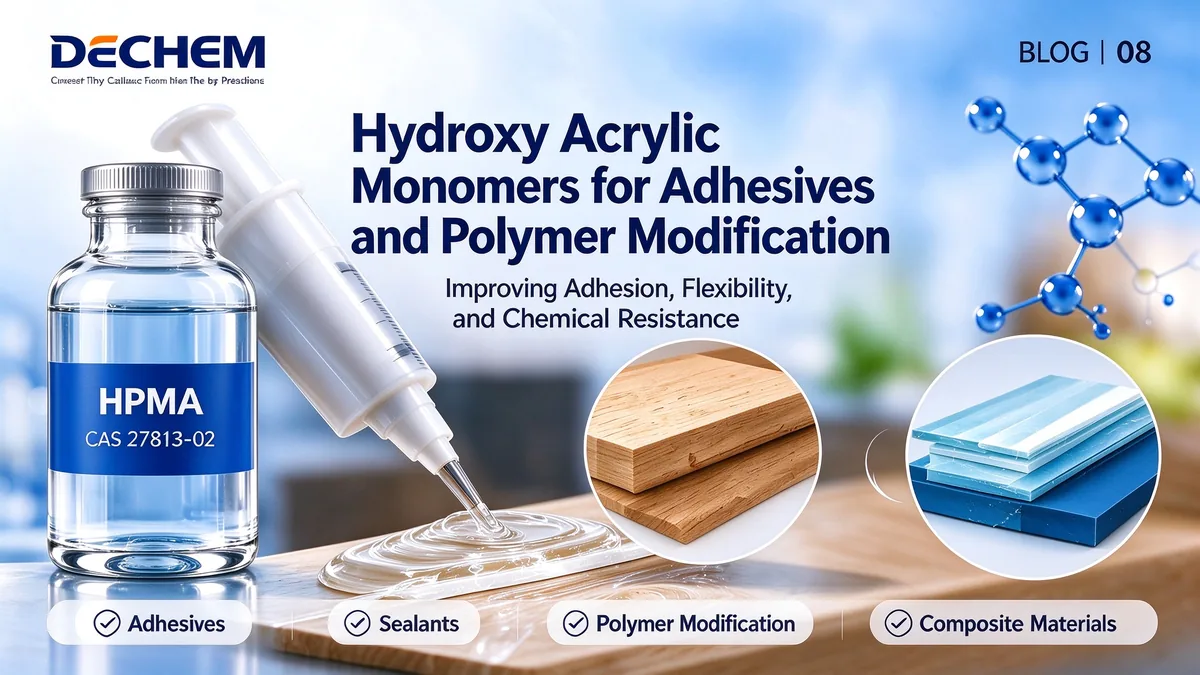 Hydroxy monomers in adhesives and polymer modification