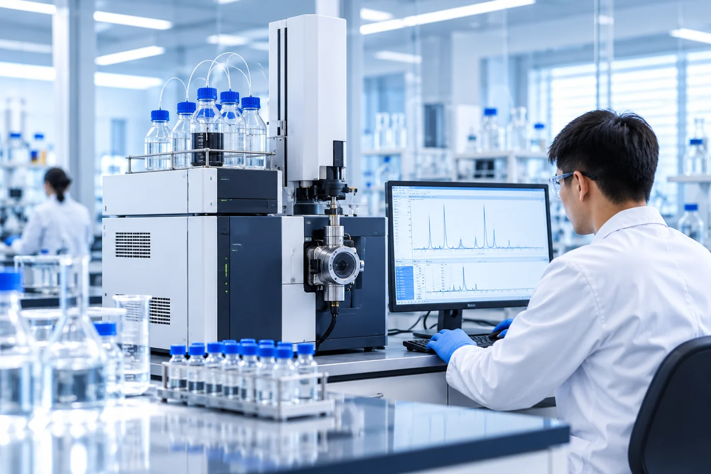 Analytical testing laboratory at the DECHEM manufacturing base